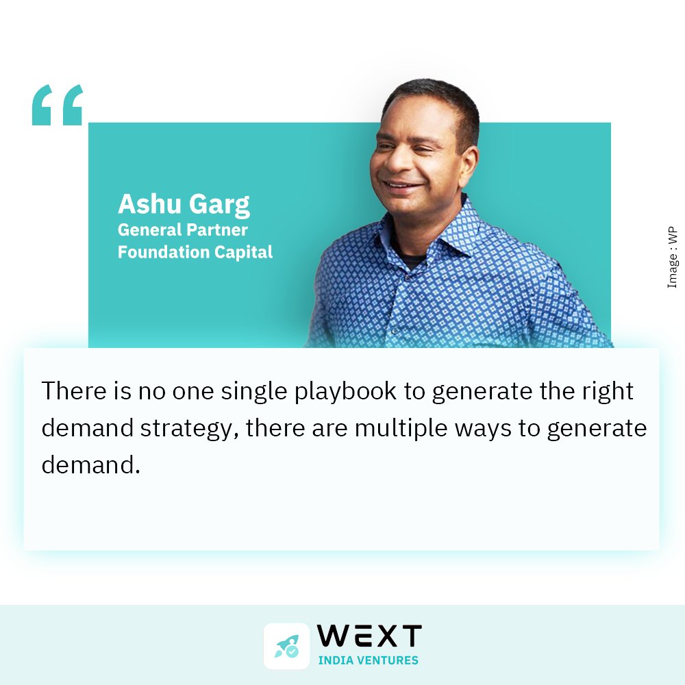 WEXTinVentures's tweet image. Well said by #AshuGarg, who is #GeneralPartner of #FoundationCapital.

For more latest &amp;amp; informative quotes and tips for #Entrepreneurs, Go to #WEXT &amp;amp; Subscribe for Notification.

#Entrepreneur #Entrepreneurship #Entrepreneurlife #Business #BusinessMen #WextIndiaVentures