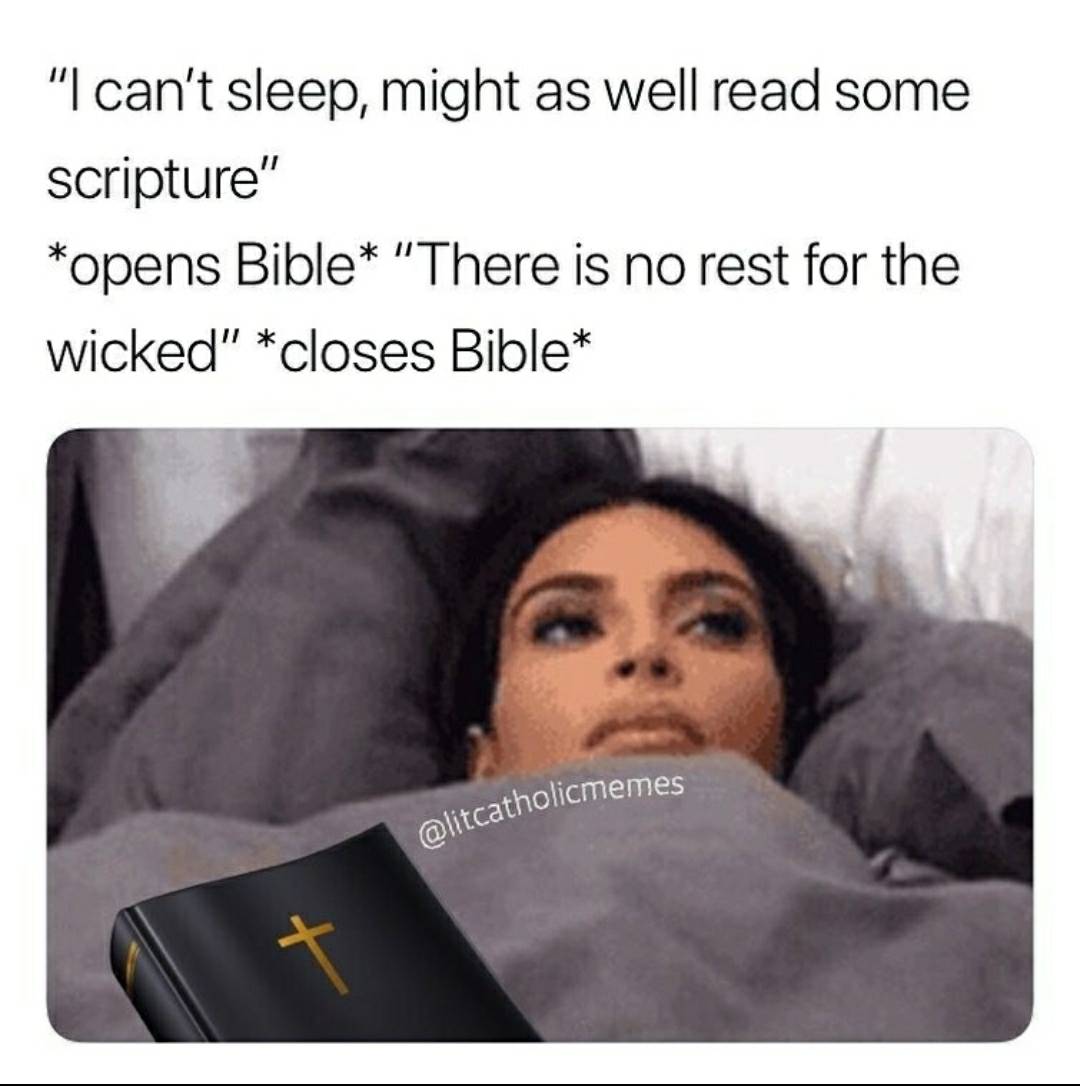 Day 2838291 of the bible being relevant to our lives. Da attackkk 😷😷