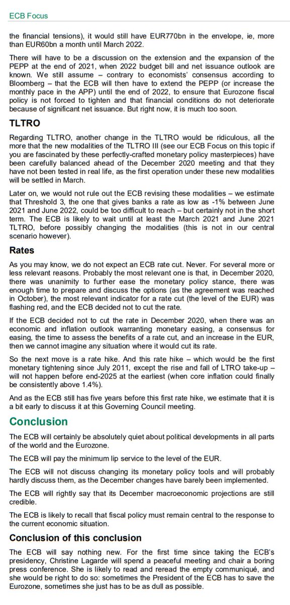 Credit AgricoleECB Focus: take a break, Madame Lagarde