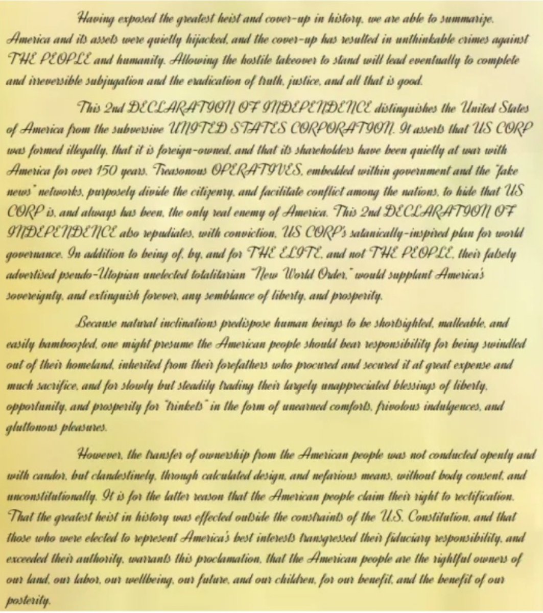 Second Declaration of Independence part 3