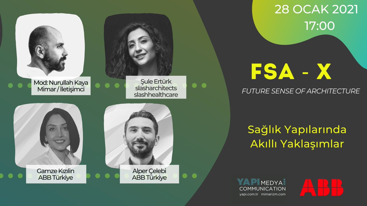 mimarizmcom's tweet photo. Yapı Medya İletişim’in ABB Türkiye desteğiyle başlattığı "Mimarinin Gelecek Duyusu – Future Sense of Architecture" çevrimiçi buluşmalarının üçüncüsü 28 Ocak 2020 Perşembe günü “Sağlık Yapılarında Akıllı Yaklaşımlar” başlığıyla gerçekleşecek >> https://t.co/hYQJlkg7vu https://t.co/yLSgN8AmTH