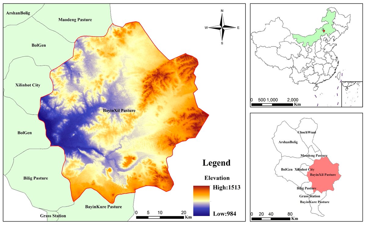 The scope of the study area. 