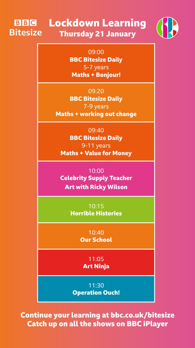 bbcpress's tweet photo. 🎨 Oh My God I can’t believe it, I never knew we could learn so much at home! I Predict A Riot of colour, or at least some Ruby red as @Rickontour is today’s Celebrity Supply Teacher and there’s loads more #LockdownLearning on @CBBC from 9am till 12pm and on @BBCTwo from 9-11am https://t.co/IBBL3OFePf