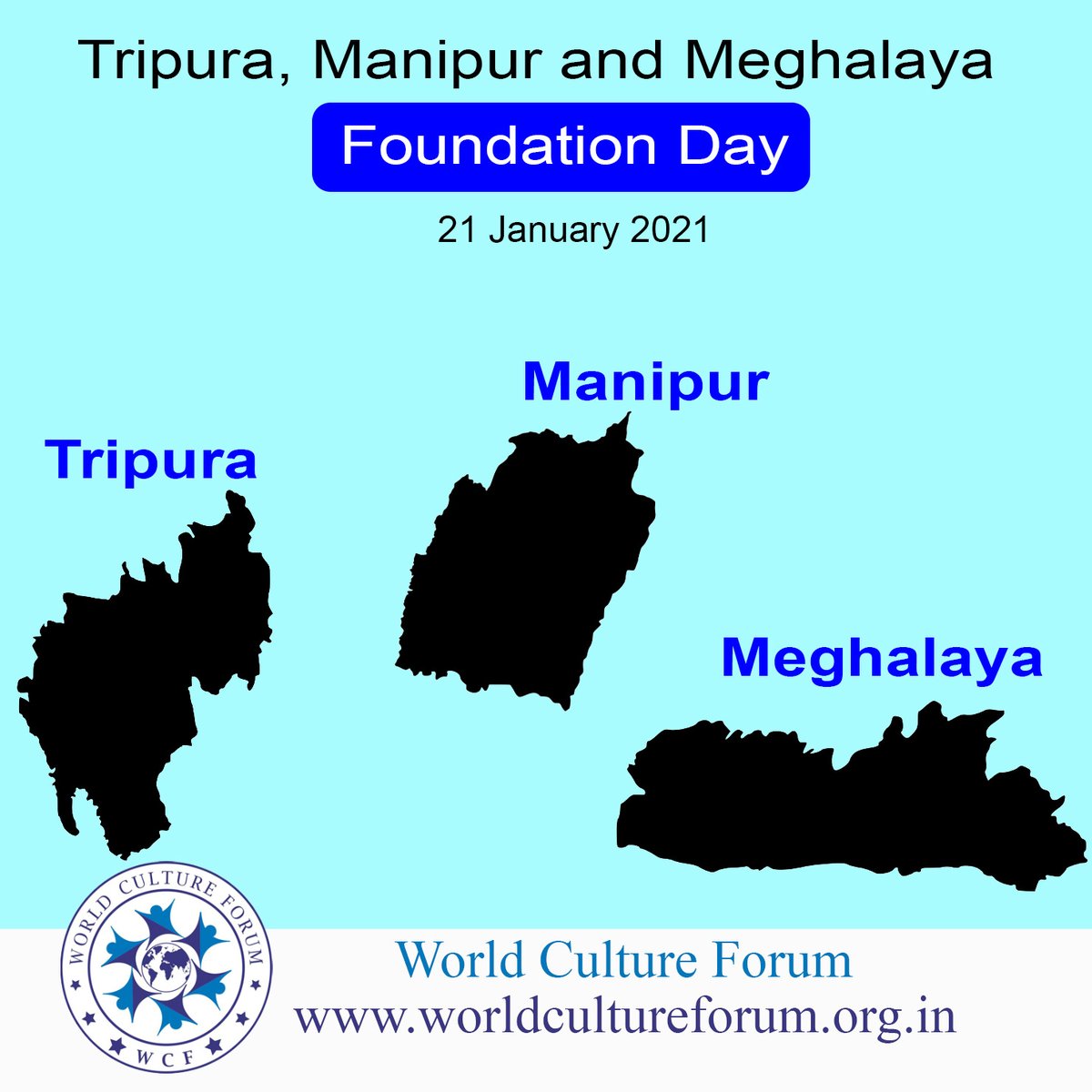 culture_forum's tweet photo. 21 Jan,2021 marks the 49th #FoundationDay of northeastern states #Tripura, #Manipur and #Meghalaya. Tripura and Manipur became full states on 21 Jan,1972. Meghalaya was part of #Assam before becoming a full-fledged state under the #NorthEasternRegion (Re-Organisation) Act,1971 https://t.co/dGsdmB53L4