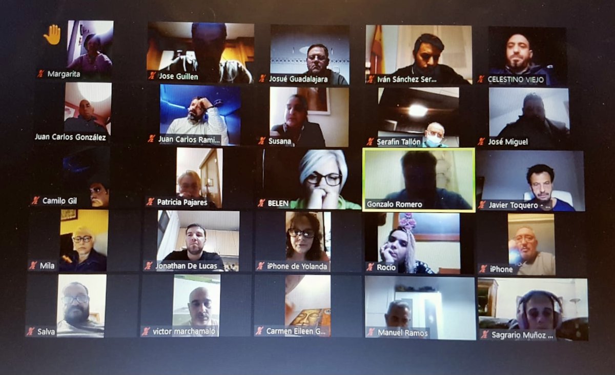 VOX_Guadalajara's tweet photo. 🖥 Reunión de coordinadores de zona y municipios de @VOX_Guadalajara 

📈 Crecimiento VOX en nuestra provincia
📋 Acciones futuras
🏥 Situación pandemia en la provincia
💉 Ritmo vacunación 
🗳 Presencia apoderados en catalanas

#SeguimosTrabajando
#SoloQuedaVox https://t.co/dwXiYyRvv6