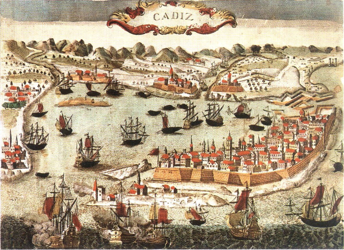 Valenzuela deja Consuegra el 2 de abril 1678 rumbo a Cádiz en donde se aloja en el fuerte del Puntal. Allí permanece hasta el 14 de julio cuando embarca solo, su familia había decidido no seguirle al destierro, en la Flota de Tierra Firme rumbo a Puerto Rico el 14 de julio 1678.