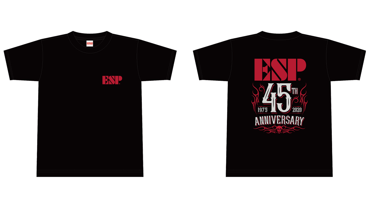 espcustomshop's tweet photo. 【商品情報!】ESP45周年記念グッズの『ESP 45th T-SHIRT』が入荷しました!!
サイズは、S・M・L・XLの4��イズお取り扱い中!
是非この機会にお買い求めください!
#梅田 #ESP #楽器 #espguitars #ESP45th #ESP45周年 https://t.co/IPG2AUrkxP
