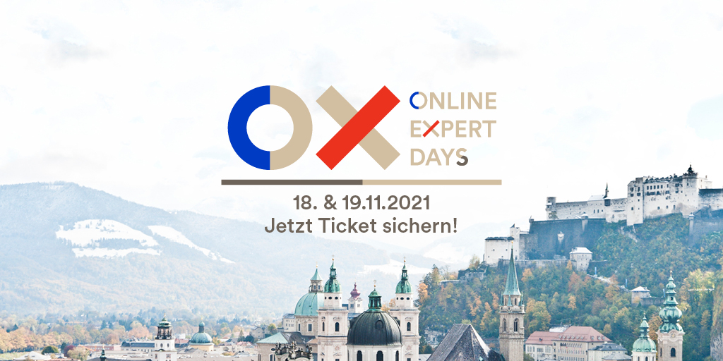 Was erwartet dich bei den Online Expert Days 2021 in Salzburg? Aus der #omx und #SEOkomm werden die Online Expert Days.🚀Dieses Jahr haben wir ein limitiertes Ticketkontingent von 500 Stück pro Tag.  Also sei schnell und greif zu 👉oxd.at/yWr50 Wir freuen uns auf dich!