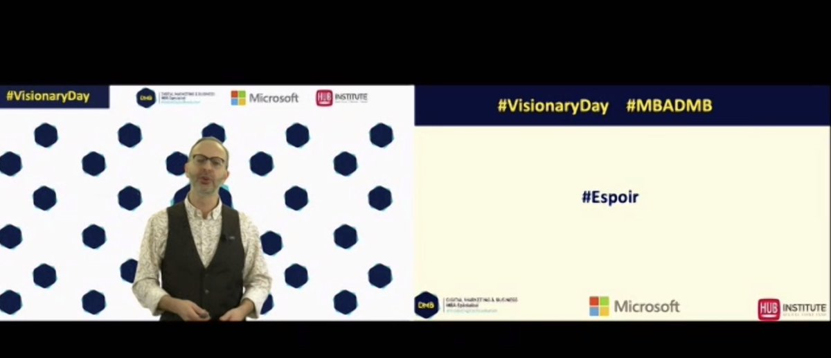 Le Visionary Day sur le thème de l' ESPOIR! C'est parti!

#VisionaryDay #MBADMB 
<a href="/MBADMB/">mbadmb</a> <a href="/HUBInstitute/">HUB Institute</a> <a href="/microsoftfrance/">Microsoft France</a>