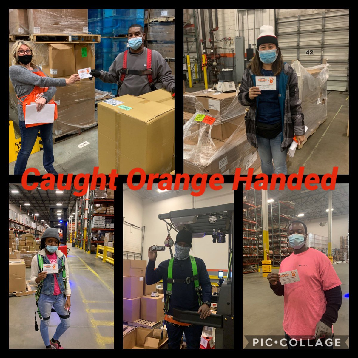 Got some #safetyshoutouts coming at you from Jax Pro 3227! These associates were #CaughtOrangeHanded operating with proper lift licenses and MHE checklists! #Superstars