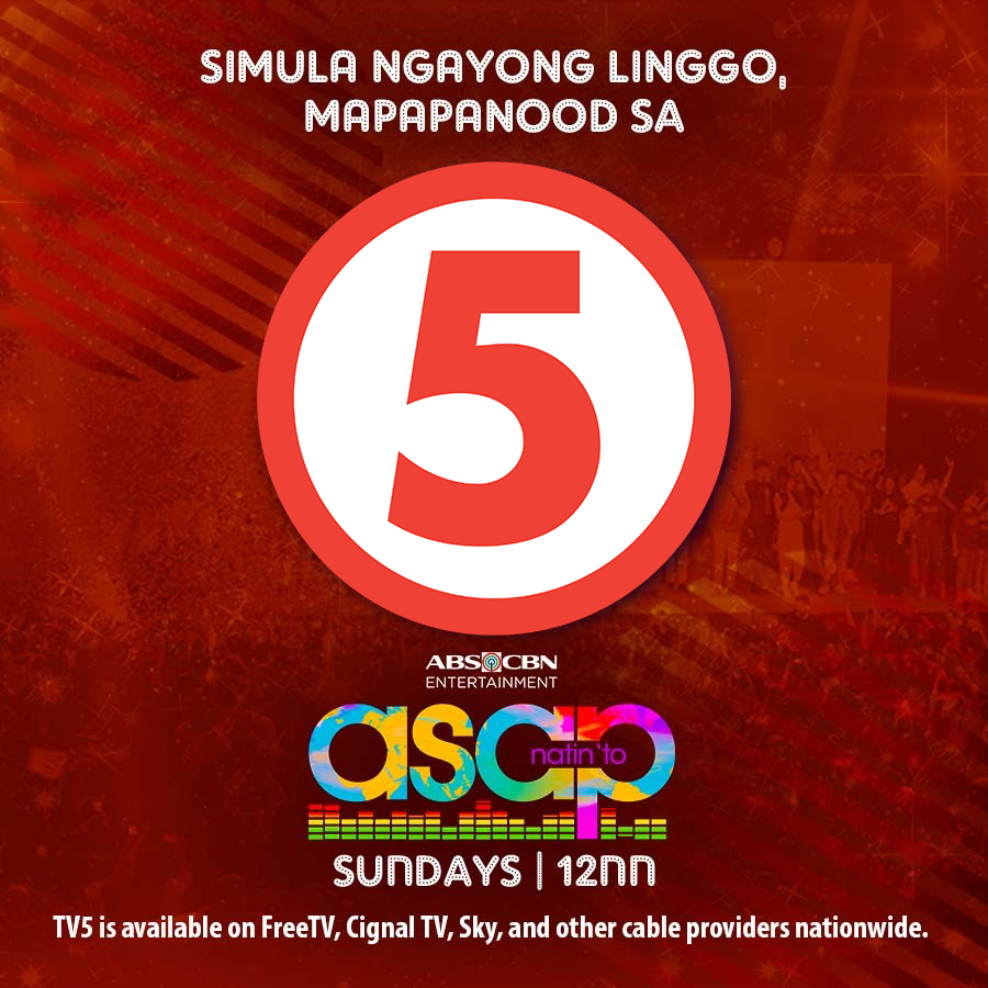 We warmly welcome <a href="/ASAPOFFICIAL/">ASAP</a> sa TV5!
The concert party begins ngayong January 24, 12 NN on TV5! #ASAPonTV5