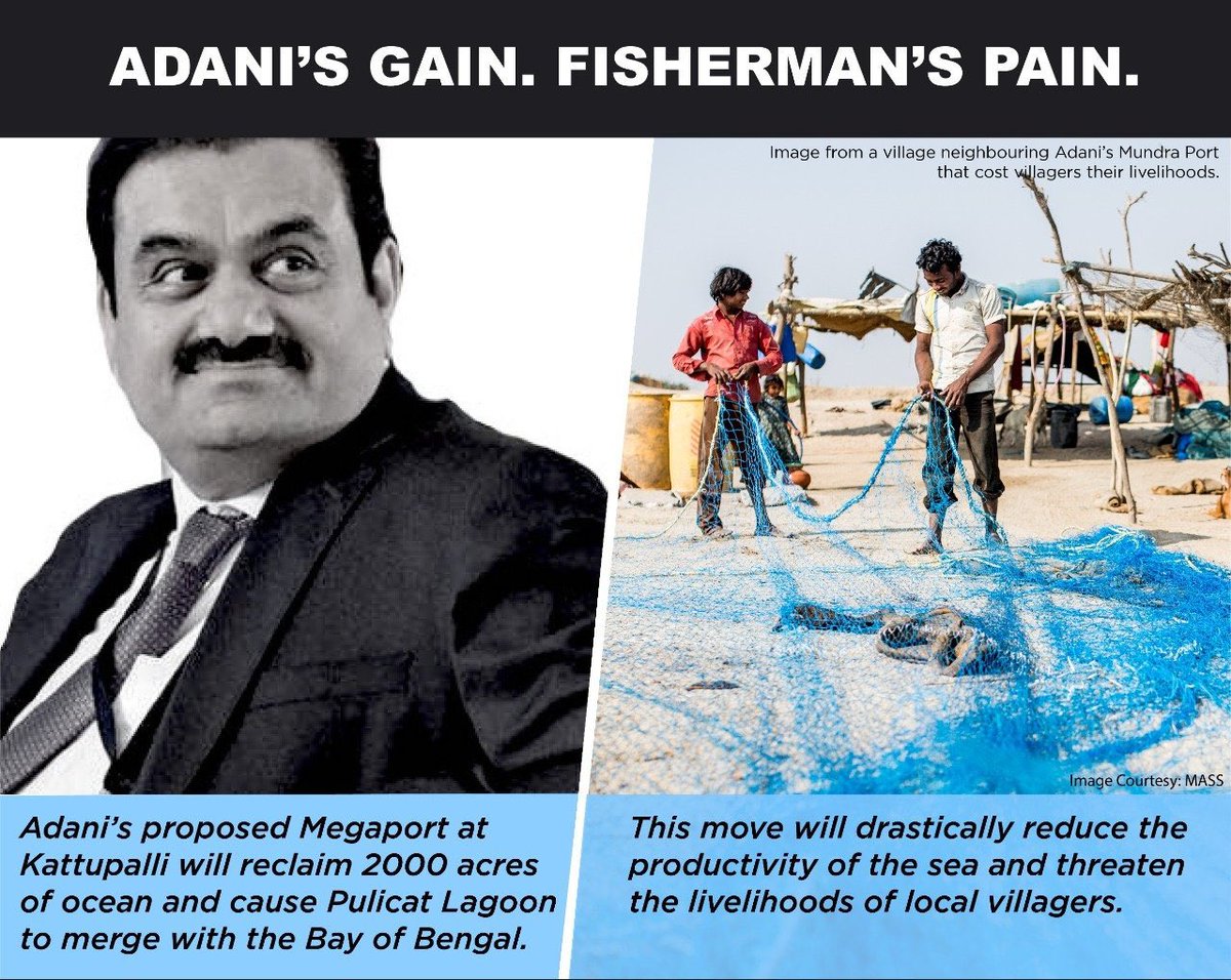 cherbraggs's tweet photo. Pulicat is the second largest India lagoon. Its ecosystem helps fish to thrive in both wetland &amp; the seas: NewsMinute

Join forces to safeguard the future of our city!

#StopAdaniSaveChennai https://t.co/27RPru2qT7