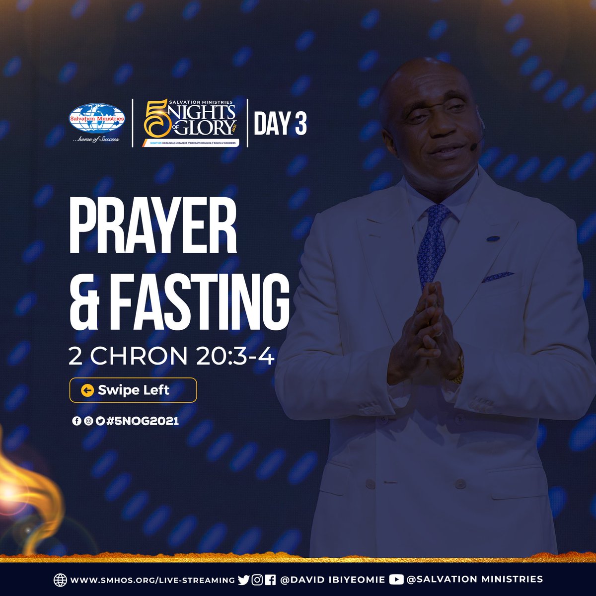 SmhosOkaka's tweet photo. Day 3!
5NOG2021 It's getting hotter! Through the teaching of God's word, God's servant opened our eyes to the weapons of vengeance with which to execute judgment against our enemies.
As you practice the word of God, do not miss Day 4 of 5NOG2021.
#5NOG… https://t.co/4LQwYRTXkc