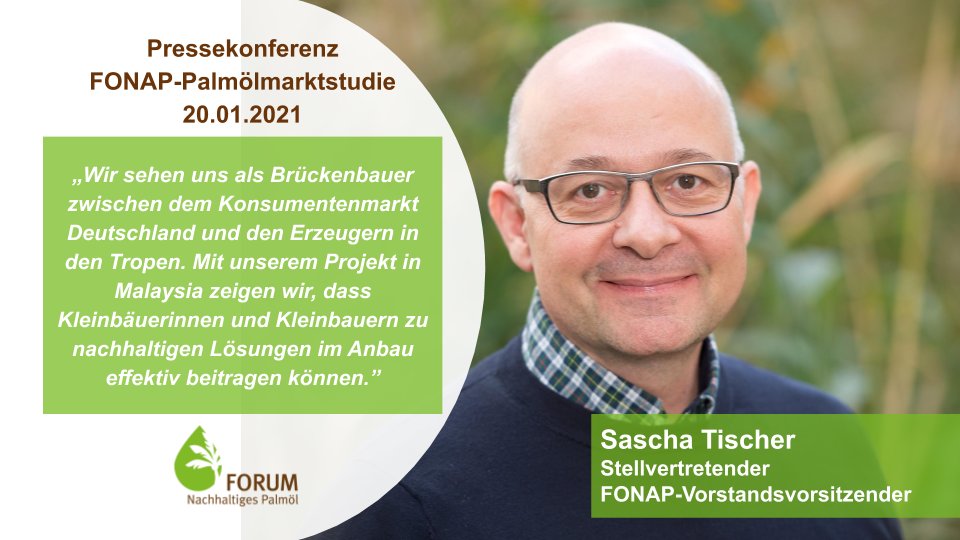 FONAP_DE's tweet photo. Die #Palmölmarktstudie 2019 hat gezeigt, dass Deutschland auf dem Weg zu 100% #nachhaltigem #Palmöl ist. Dafür engagieren das FONAP und seine Mitglieder sich im internationalen Dialog mit Produzentenländern und nationalen Initiativen. #IGWDigital2021 #SDGs
https://t.co/GV7tO367FC https://t.co/LUjH6LvVed