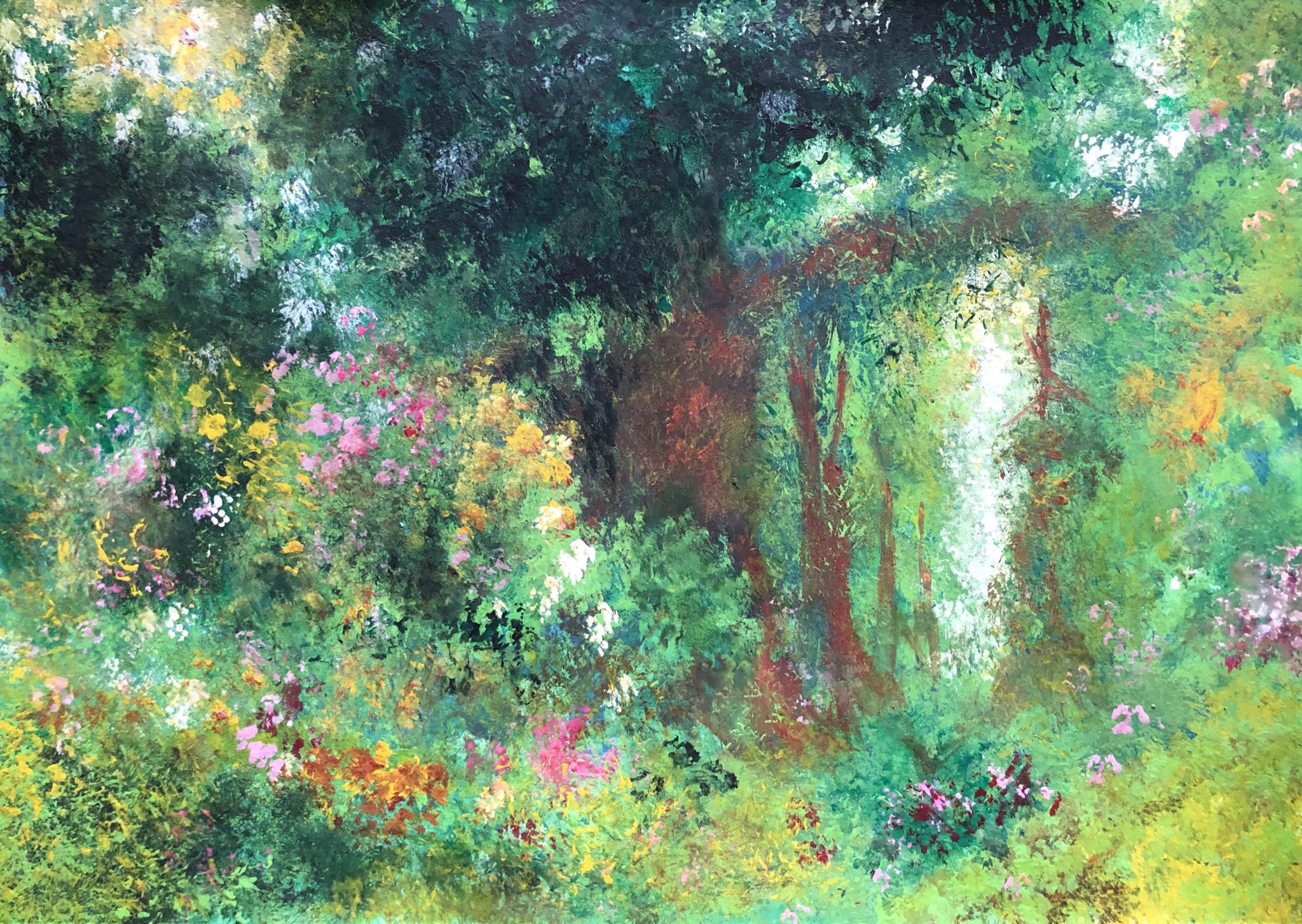 青雲 陵 朝の森 イラスト 絵 水彩画 森 緑 黄色 水彩 風景 景色 風景画 アクリル アクリル絵の具 朝 春 綺麗 T Co N2y90webxm Twitter