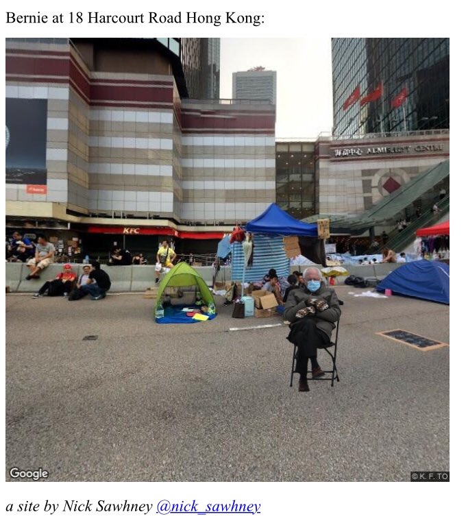 HKSARunicorn's tweet image. EXCLUSIVE FOOTAGE!! 

Bernie was here during occupy 

#BernieInHK #HongKong
#FiveDemandsNotOneLess
#FightForFreedom #StandWithHongKong