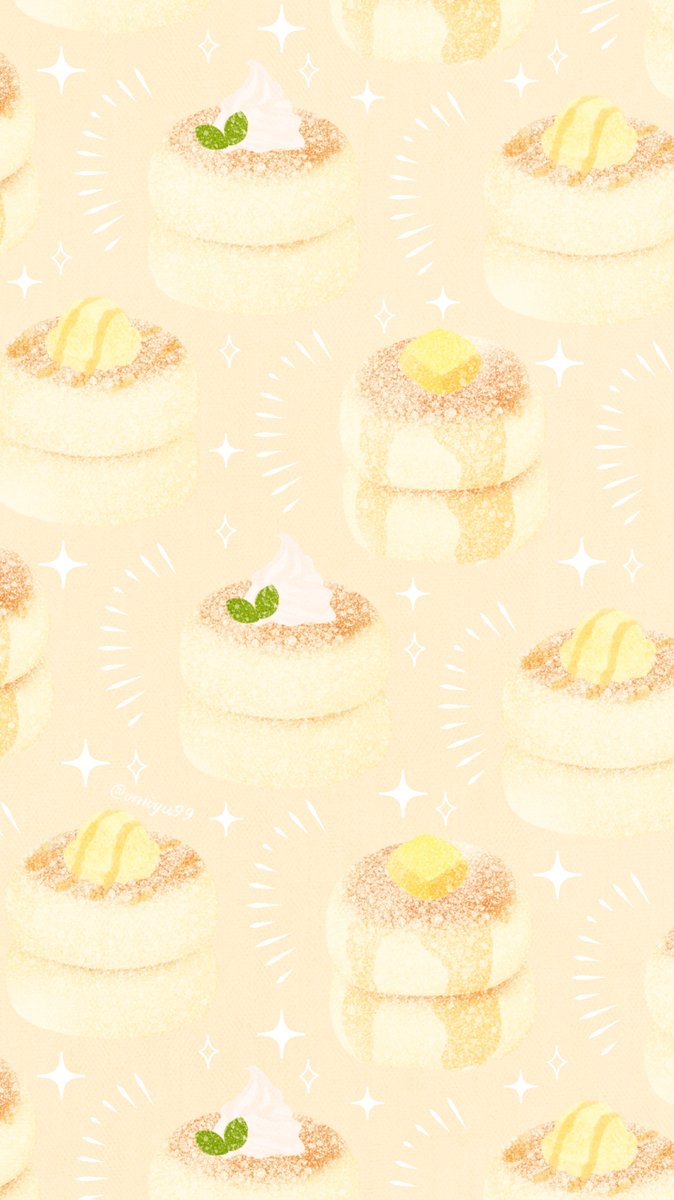 Omiyu お返事遅くなります パンケーキな壁紙 Illust Illustration 壁紙 イラスト Iphone壁紙 パンケーキ ホットケーキ Pancake 食べ物