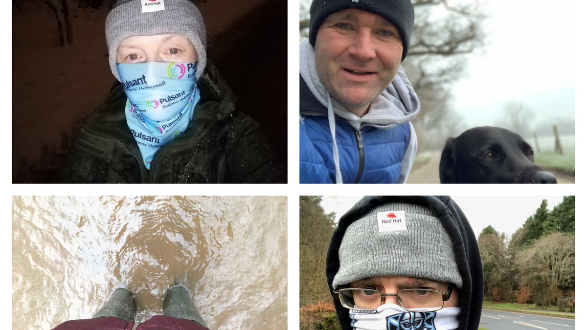PulsantCareers's tweet image. Intrepid employees braving the elements - taking part in the #RedHat walking challenge.  #gettingcompetitive #January2021 #greatplacetowork @RedHatJobs