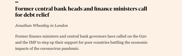 The statement was reported in the  @FT here:  https://tinyurl.com/y4sjrp8l 