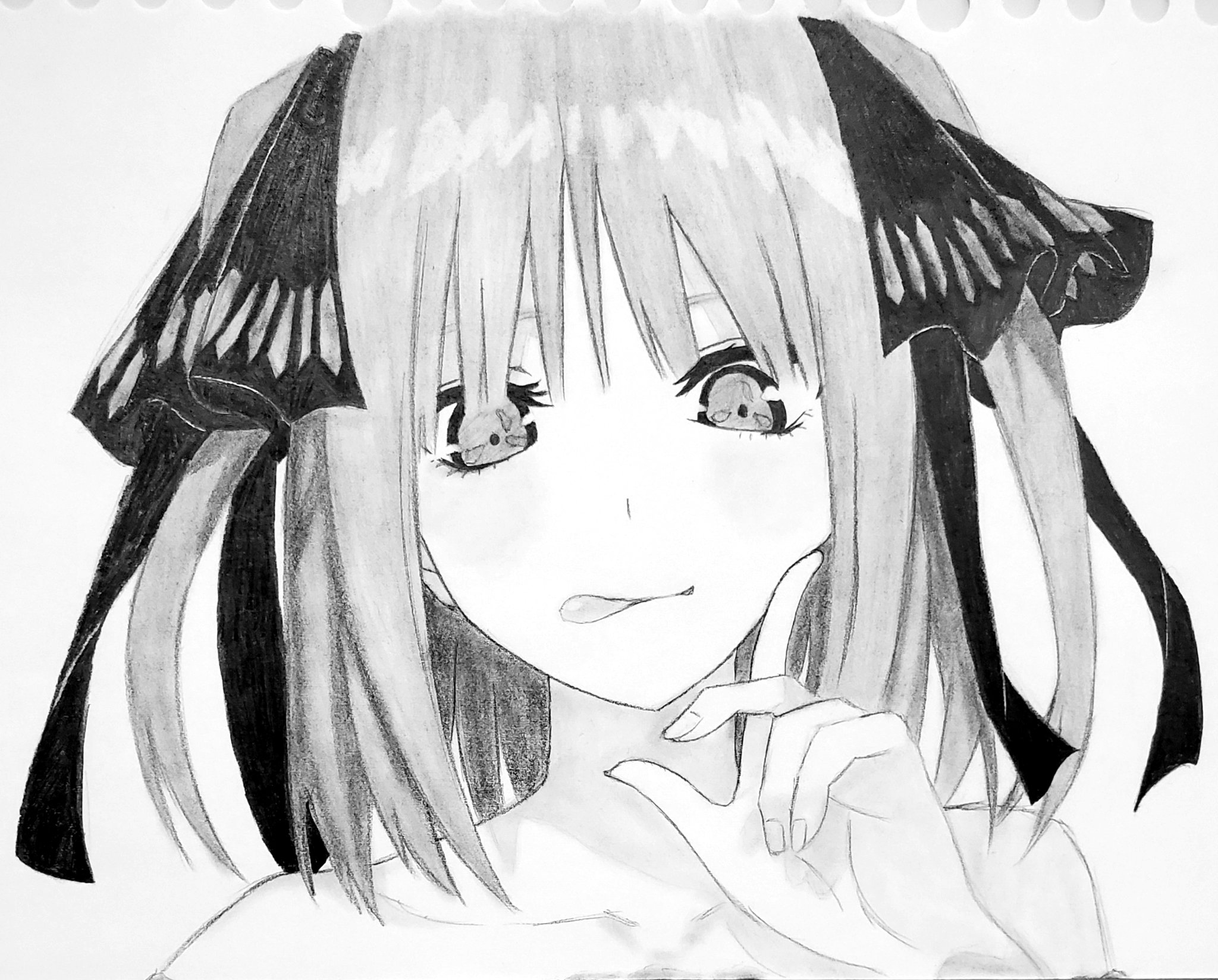 しぇりー ໒ 在 Twitter 上 にゃっほーฅ W ฅ 今日は中野二乃ちゃんだよ ᵕ イラスト Illustration おえかき お絵かき お絵描き シャーペン画 シャーペンイラスト 模写 アニメ模写 アニメ Animation 五等分の花嫁