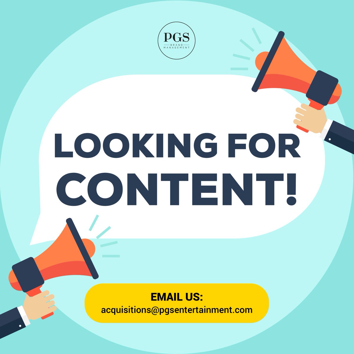 pgsinfo's tweet photo. Due to production being postponed on one of our shows because of COVID, PGS now has an open slot and investment opportunity available for 2021. PGS is currently looking for a series with 1st episodes available for a 2021 launch. For more info: acquisitions@pgsentertainment.com https://t.co/6UB0003xh1