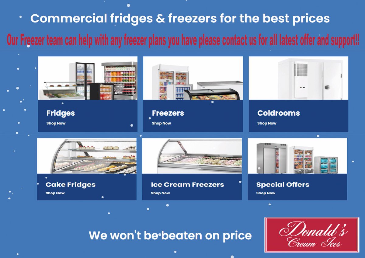 Contact DCI Wholesale ⁦<a href="/DonaldsIces/">Donald's Cream Ices</a>⁩ with any fridges or freezer plans you have, we can help lower you running cost with all of our energy efficient units, help grow your range of stock. Call today 01475 633191 #refrigeration #frozen-food #ice-cream #inverclyde