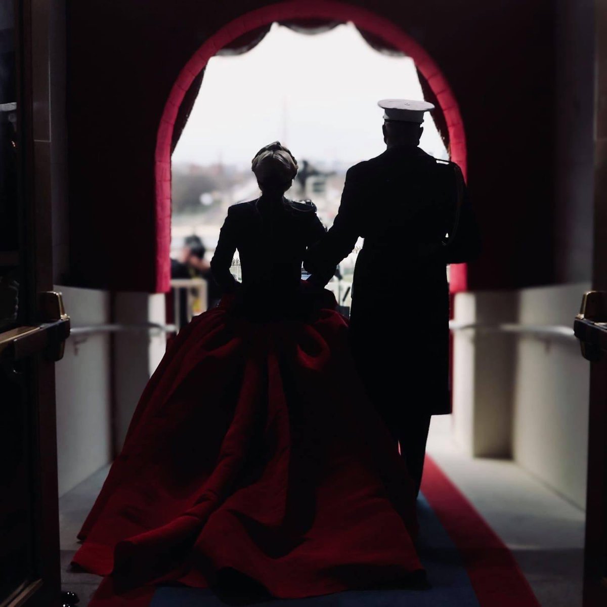 WedoreGaga's tweet photo. Your Royal Highness, Lady Gaga. #LadyGaga #Inauguration2021 https://t.co/Y5jEPm8v7C