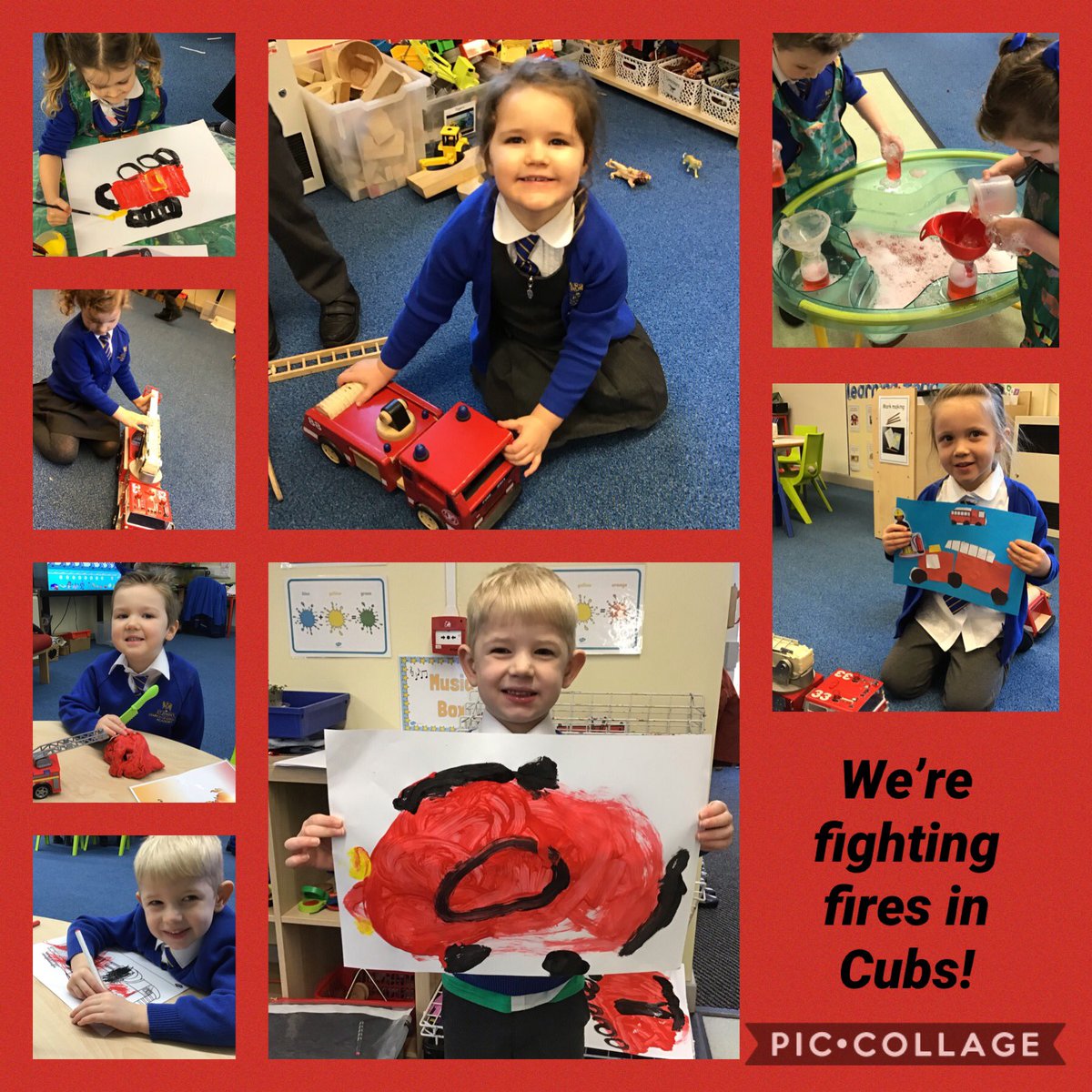 stjohnsworksop's tweet photo. We’re looking at real life superheroes this week! People who help us and today... it’s Firefighters!🔥 The children at home are sending us in their learning too and we are so proud of you! ❤️ https://t.co/ZbefU5sk1h