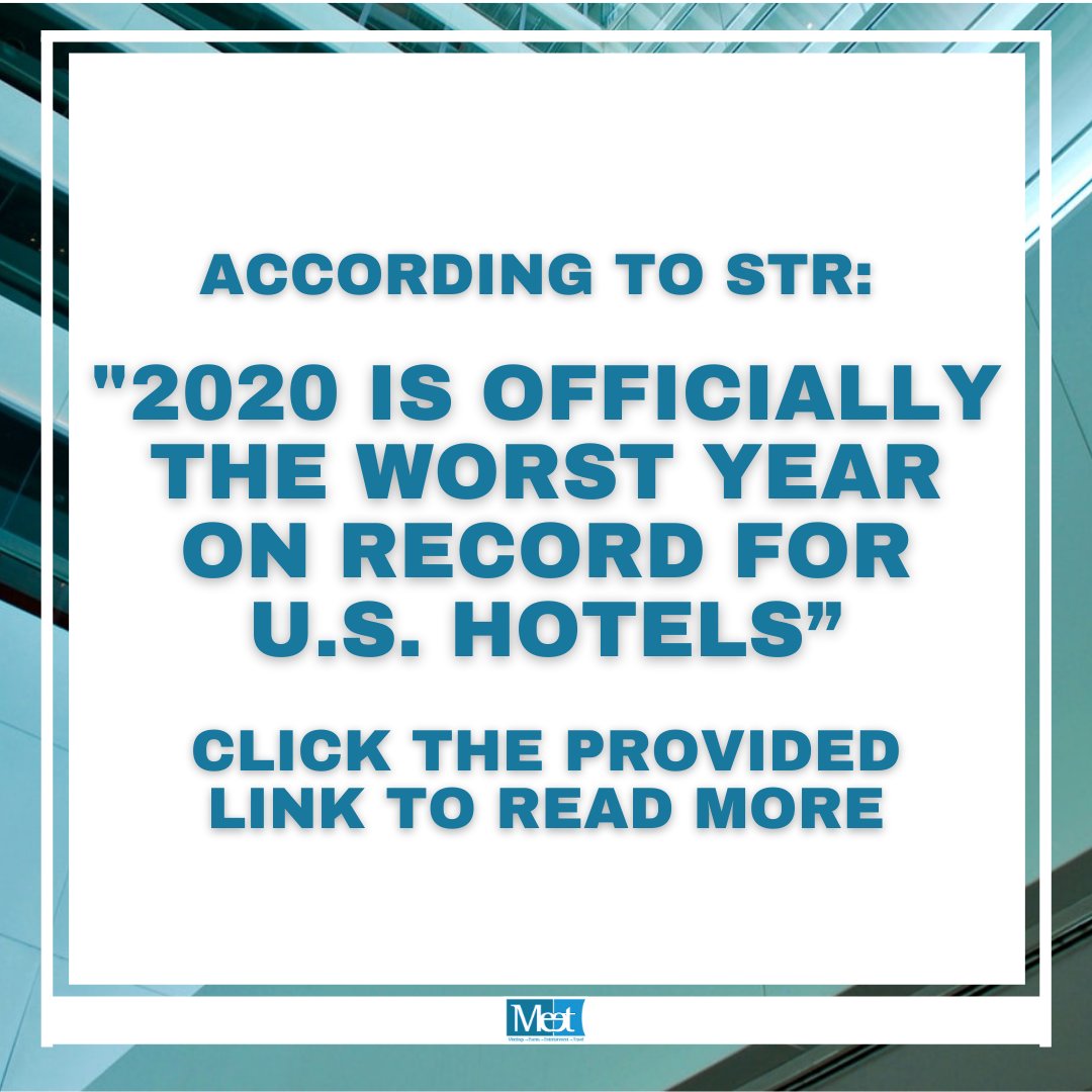 meetmags's tweet photo. STR recently released the statement above about U.S. hotel performance in 2020. To read more, click the link below: 
https://t.co/5tr9MQINon https://t.co/NkoaTL0ymJ