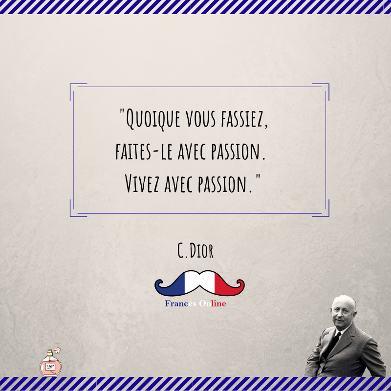 _Frances_Online's tweet photo. 🇫🇷Aujourd’hui c’est l’anniversaire de naissance de Christian Dior.
-
🇪🇸💬“Hagas lo que hagas,hazlo con passion. Vive con pasion”
-
🇬🇧💬“Whatever you do, do it with passion. Live with pasion”
-
#Francés #French #франция #Französisch #FLE #DELF #learnfrench #Dior #ChristianDior https://t.co/SP7YBbC4St