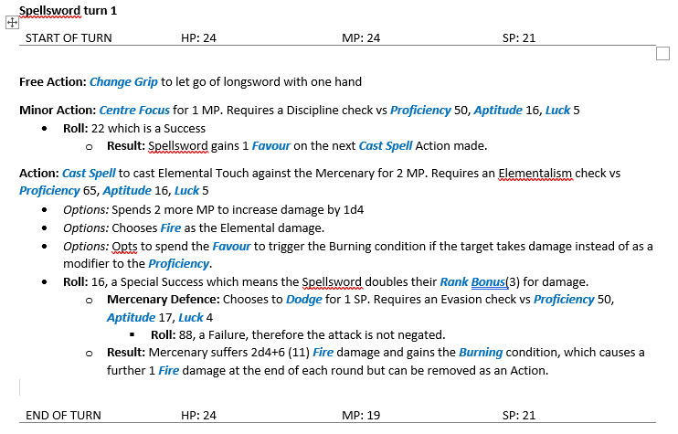 OvertureRPG's tweet photo. If you're reading an example of play for a TRPG, do you prefer plain text or a breakdown approach of what the turns look like? The following are the same turn but written differently.

#OvertureRPG #rpgs #rpg #trpg #fantasy #rpgcombat #rpgturns #game #roleplaying #examplecombat https://t.co/08b6LIHVH7