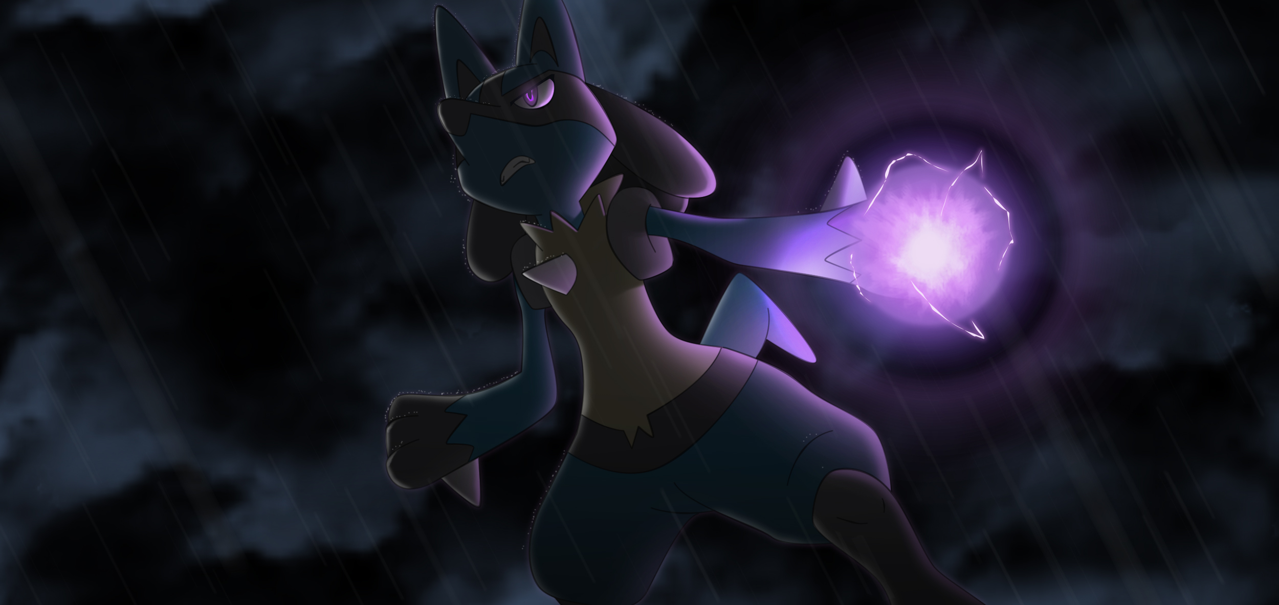 All0412 — • Pokémon FanArt: Shiny Lucario •