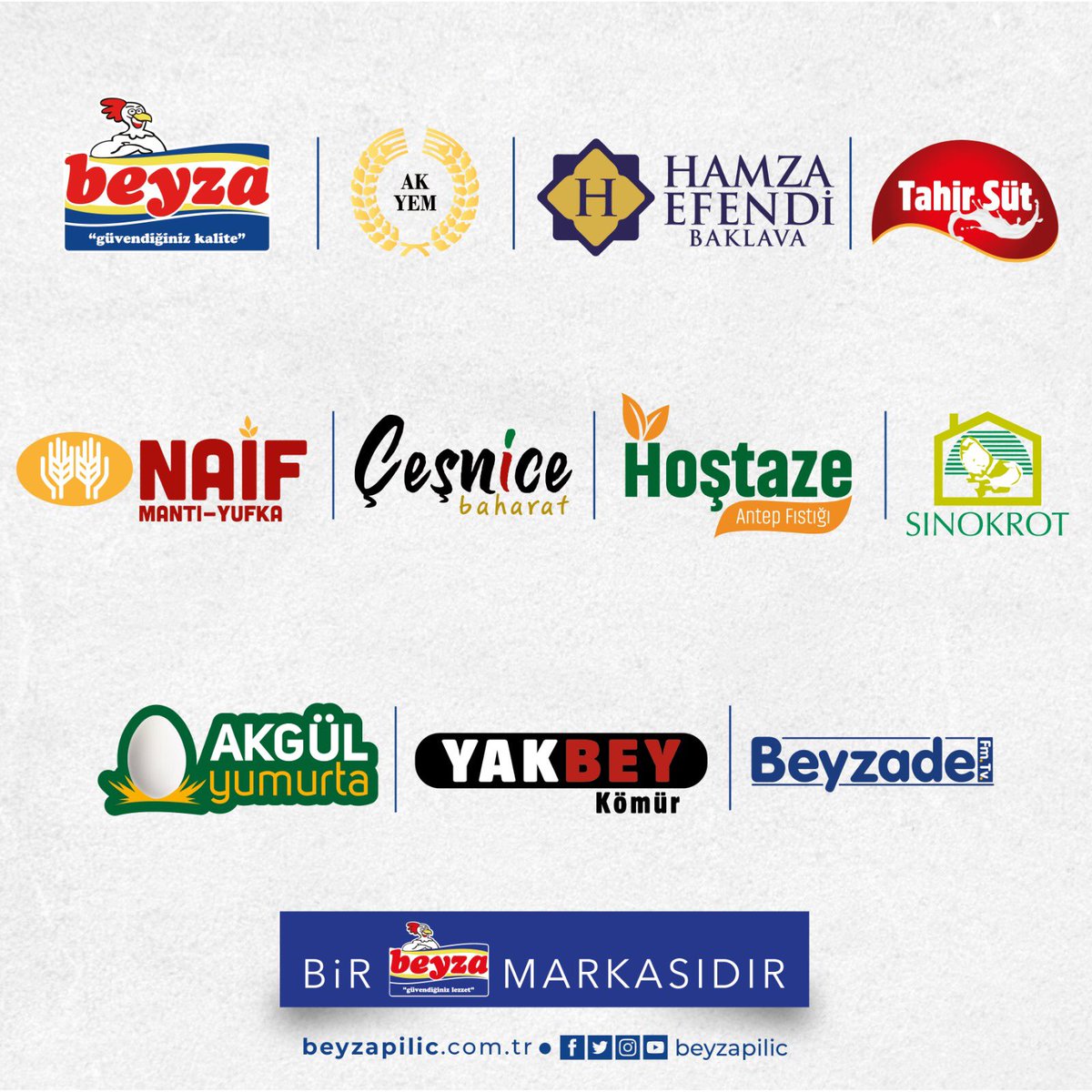 Yıllardır güvenle tükettiğiniz Beyza ailesinin yeni markaları ile tanışın.

#BeyzaPiliç "Güvendiğiniz Lezzet"
🌐 beyzapilic.com.tr
☎ 0850 252 5252