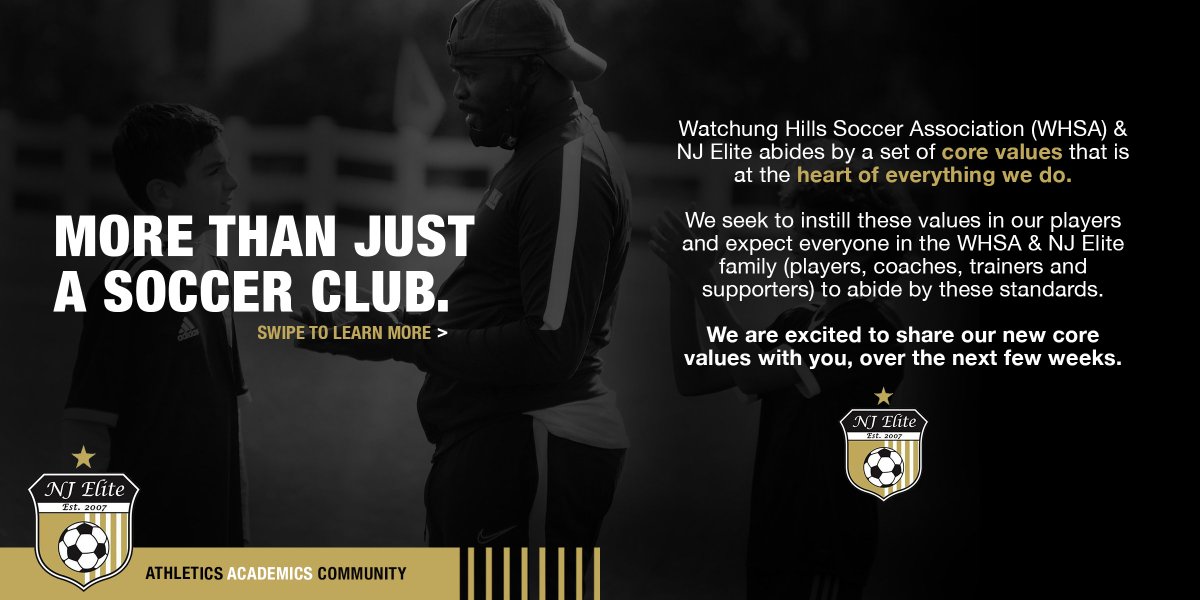 More than just a soccer club. We are excited to share with you our club's new CORE VALUES.