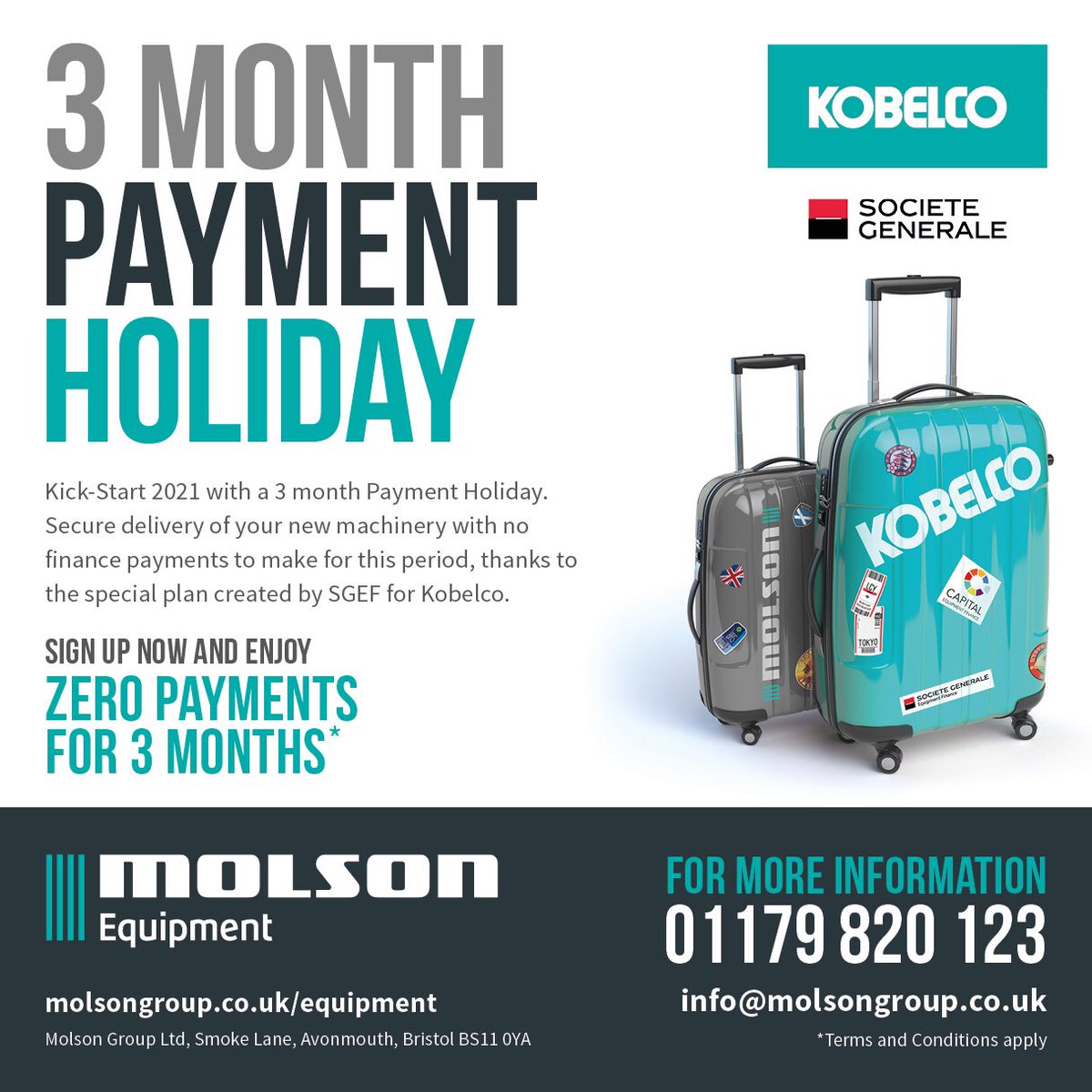 TAKE A BREAK, WITH A NEW KOBELCO

With the ability to take a holiday removed for a while, why not take a different kind of break; a holiday on finance payments for a new Kobelco excavator.

Find out more here: molsongroup.co.uk/equipment/3-mo…

#kobelco #molsonequipment #molsongroup