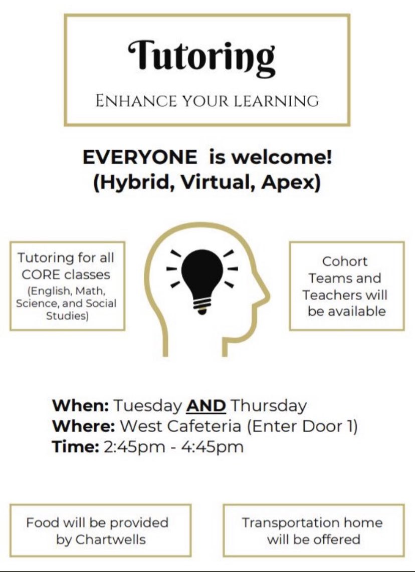 Don’t forget about tutoring today!