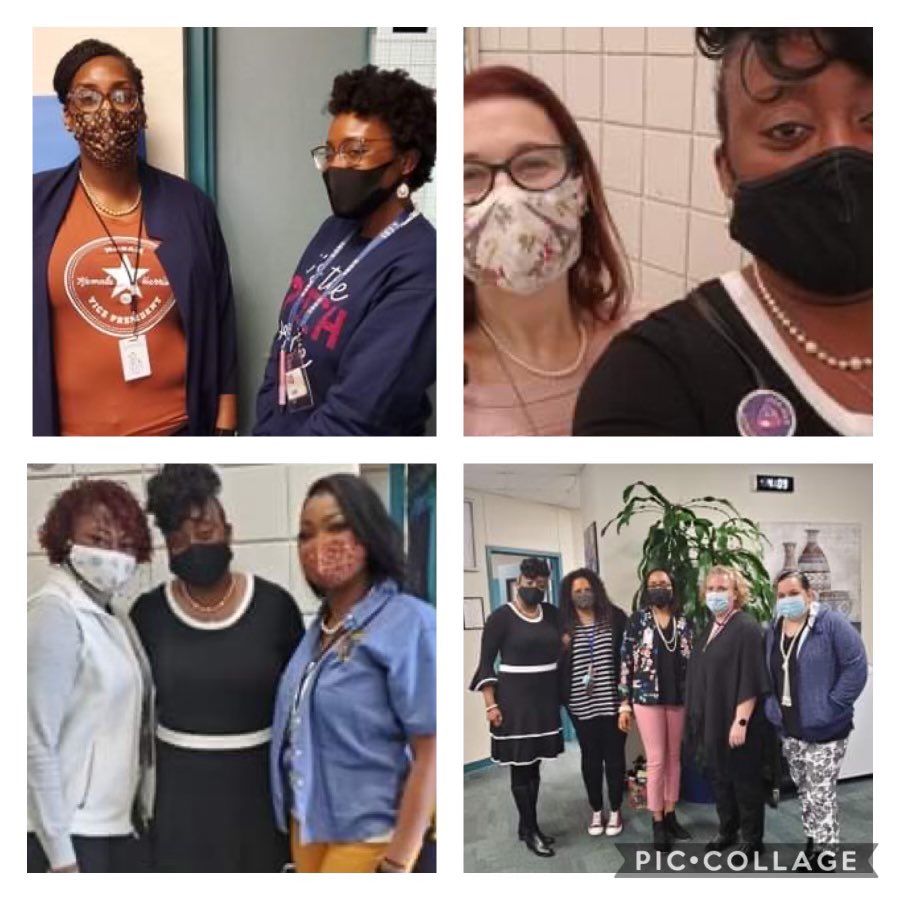 PaloAltoMS's tweet photo. In recognition of Inauguration Day yesterday, Palo Alto celebrated history being made with the first Female Vice President! #wearekisd #andstillwerise
#Girlsinpearls https://t.co/NyiDOWiHn4