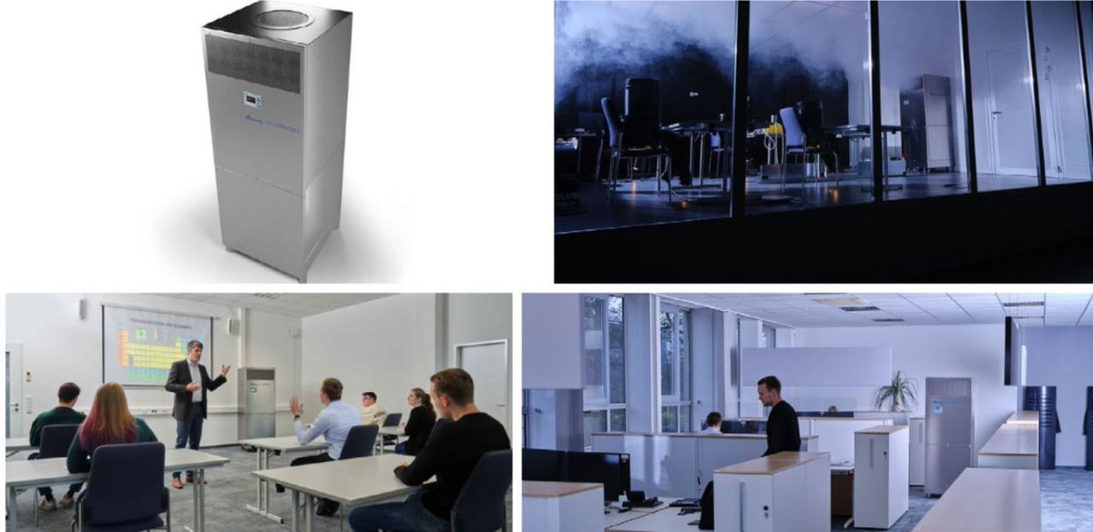 The Krantz VirusProtect; helping businesses regain customer and staff confidence by enabling the maximum possible protection within shared indoor spaces, capturing and inactivating Covid-19, other viruses and microorganisms >99.95% krantz.de/en/virusprotect