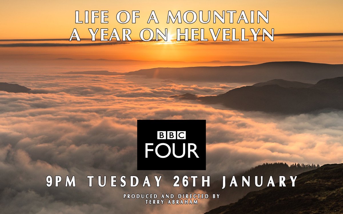 terrybnd's tweet photo. COMING SOON! The grand finale of my โLife of a Mountainโ trilogy on @BBCFOUR 9pm Tues 26th January โฐ๐ฅ A year in the life of the Lake Districtโs most popular peak #lakedistrict #lifeofamountain #getoutsude @BBC_Cumbria @Mike_Zeller1 @BBCNEandCumbria @VisitEden @lakedistrictnpa https://t.co/QfudxcBQp4