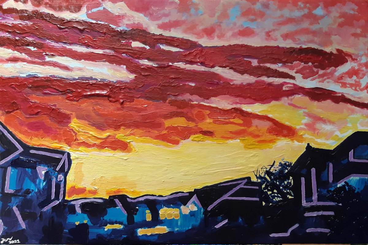 JohnGM_ARTIST's tweet photo. 'West Harbour' (revisited), 2021, Acrylic on canvas, 61 x 91 cm (24 x 35.8 in)

#painting #art #artist #acrylicpainting #acryliconcanvas #clouds #cloudscape #cloudscapepainting #sunset #sunsetpainting #sunsetacrylicpainting #impasto #impastoart #impastopainting #tree #landscape https://t.co/OuxV32bv7Q