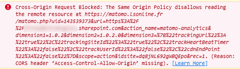 FireOakCISO's tweet photo. We're reviewing @matomo_org for a client &amp; discovered that the sppkg plug-in for SPO https://t.co/Of0kSRaLCF attempts to phone home to the author’s servers. “do no(sic) use it for your own projects” is in the src for the phone-home routine. 
Any thoughts from @matomo_org team? https://t.co/AACpXH161D