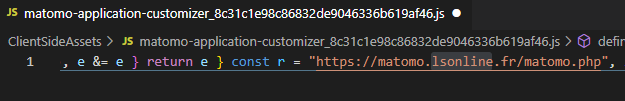 FireOakCISO's tweet photo. We're reviewing @matomo_org for a client &amp; discovered that the sppkg plug-in for SPO https://t.co/Of0kSRaLCF attempts to phone home to the author’s servers. “do no(sic) use it for your own projects” is in the src for the phone-home routine. 
Any thoughts from @matomo_org team? https://t.co/AACpXH161D