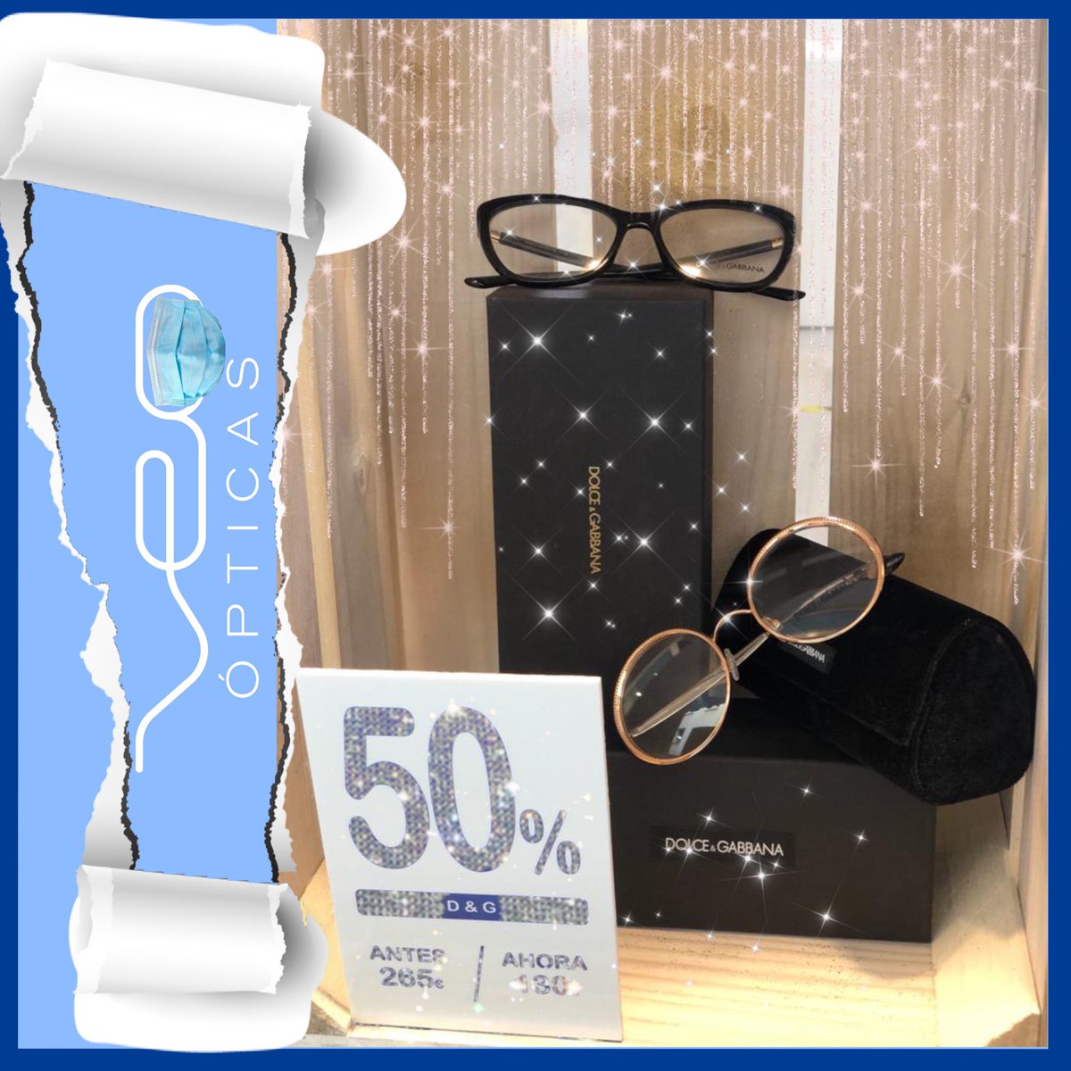 VeoOpticas's tweet photo. 🏷🛍 ᐯEO ᖇEᗷᗩᒍᗩᔕ 🛍🏷
⠀
5️⃣0️⃣% DE DESCUENTO EN D&amp;G
⠀
➡️ Las marcas de siempre a un precio como nunca ⬅️
⠀
#veoDG #veoAyudaConLaCuestaDeEnero #veoPostNavidades #veoCompras #veoRebajas #veoDescuentos  #Veoopticas https://t.co/qvNNVe2bsJ