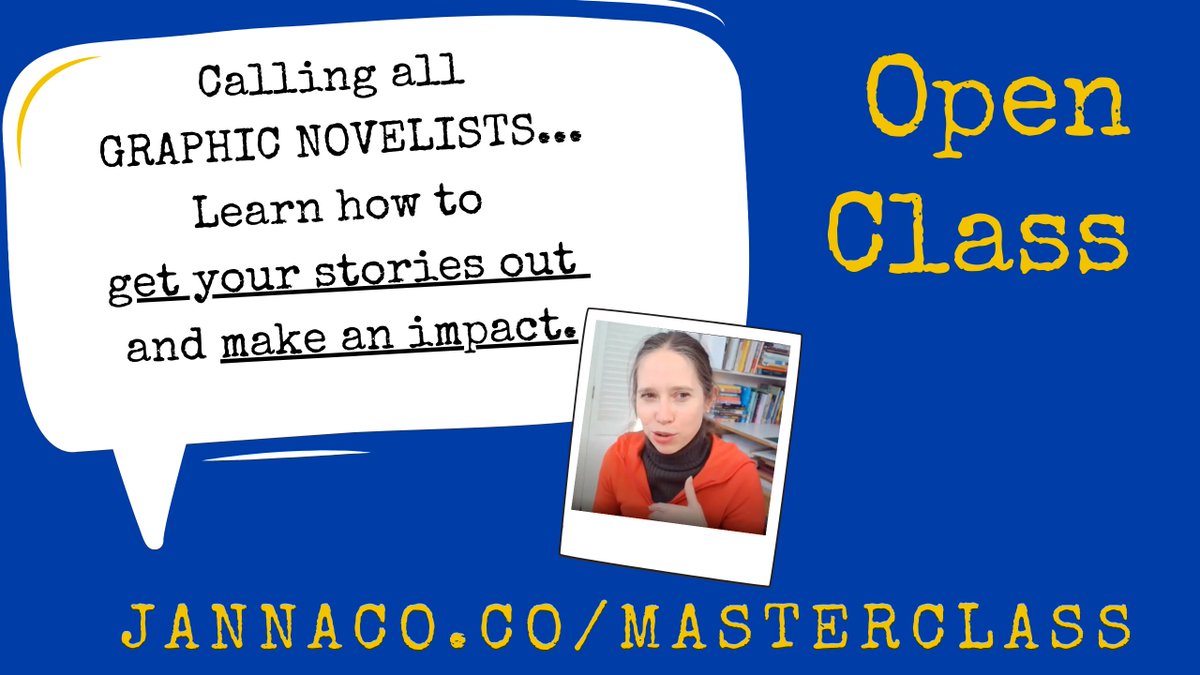 Want to learn more about how to build a successful career as a graphic novel creator? I'm teaching a free masterclass series starting on Saturday, Jan. 30th. Register here: jannaco.co/masterclass/