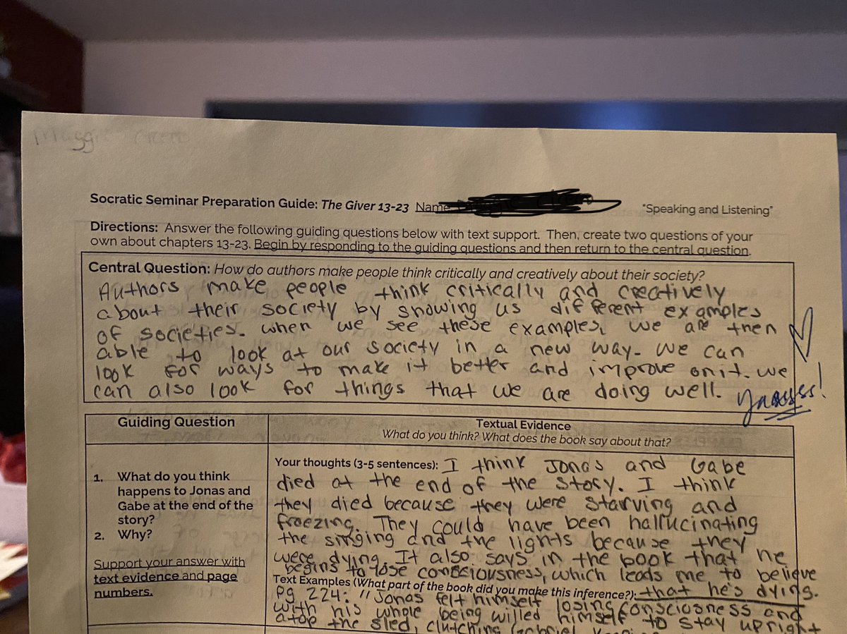 As reading The Giver comes to a close, I’m so happy with what my kids are leaving this unit with. In today’s world, it’s vital to reflect on our own society 🤍