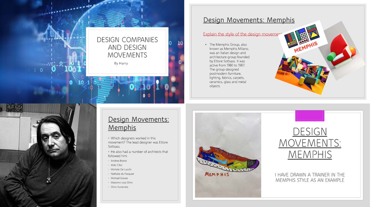 CDPStoday's tweet photo. Year 7 Design classes have been asked to research a design company and a design movement and then draw an example from each. Harry chose Dyson and the Memphis Group.
#Year7Design #RemoteLearning #CirencesterDeerParkSchool https://t.co/hLNk0FYQMB