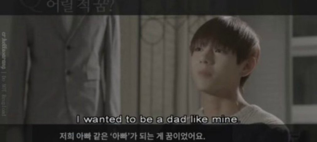for taehyung his father was like a hero