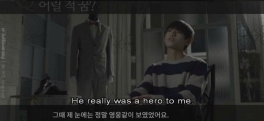 for taehyung his father was like a hero