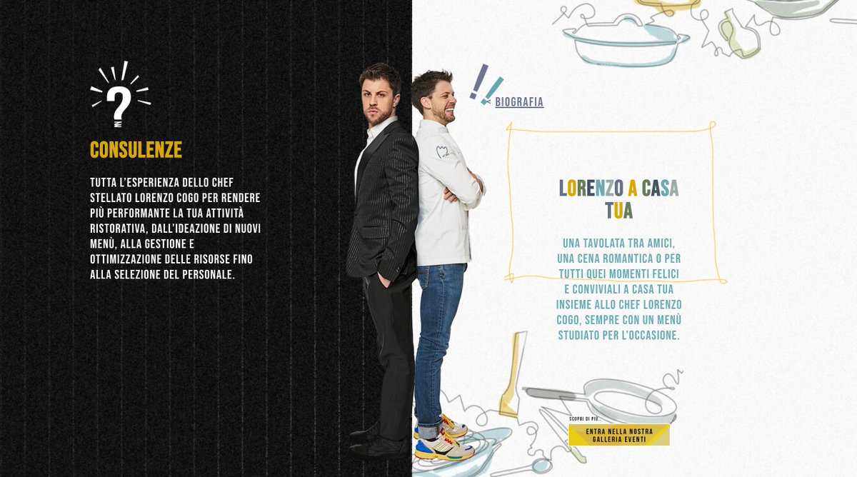 DOUBLE COGO: PER VOI MI FACCIO IN DUE!
Cene private e consulenze per le aziende
info@elcoq.com
+39 3298418289
#lorenzocogo
#elcoq
#privatechef
#consulting