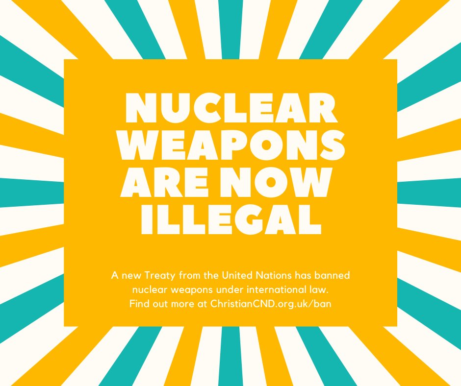 Good morning! Nuclear weapons are now illegal #nuclearban 
Christiancnd.org.uk/ban